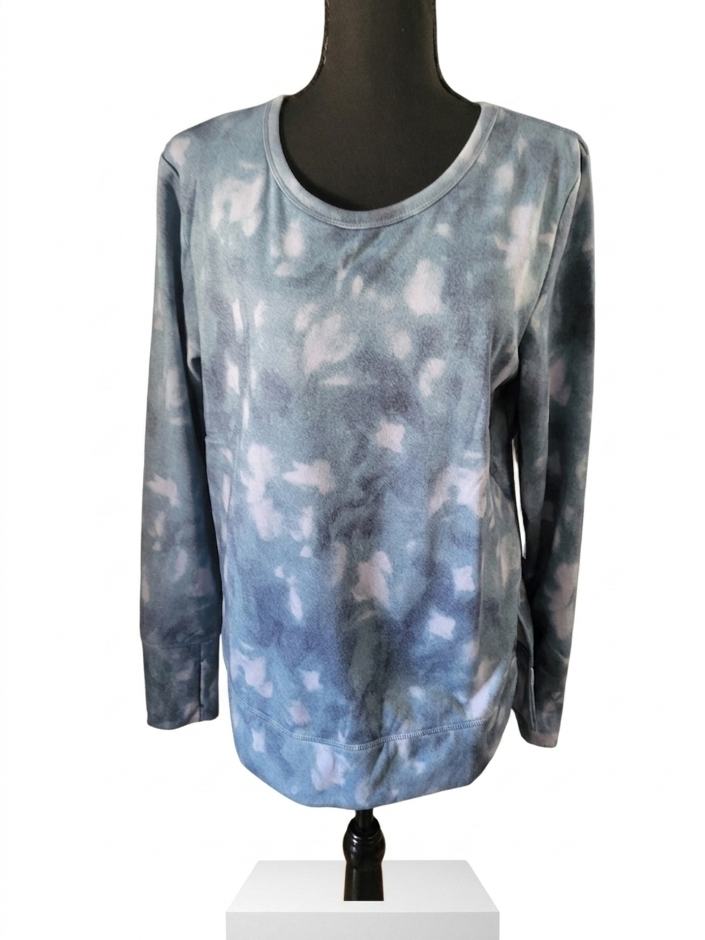 VOGO Athletica Blue Tie-Dye Crewneck Sweatshirt